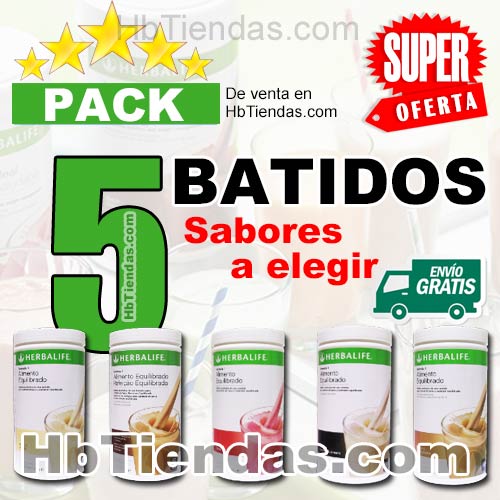 Super Pack 5 Batidos (550gr. unidad)