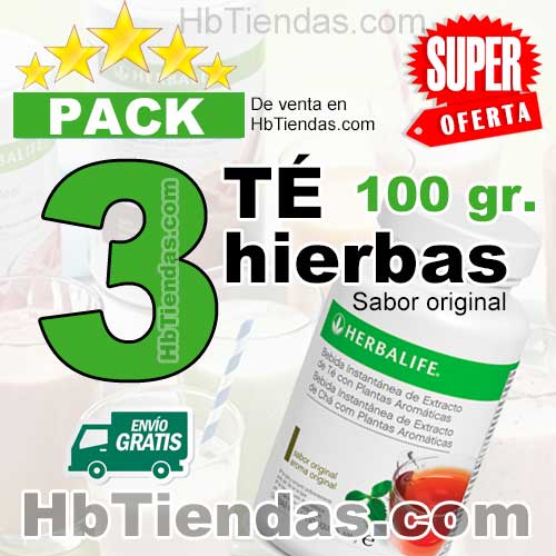 Super Pack 3 Té Hierbas 100gr. sabor original